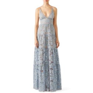 Dress the Population Blue Lace Melina Maxi Dress